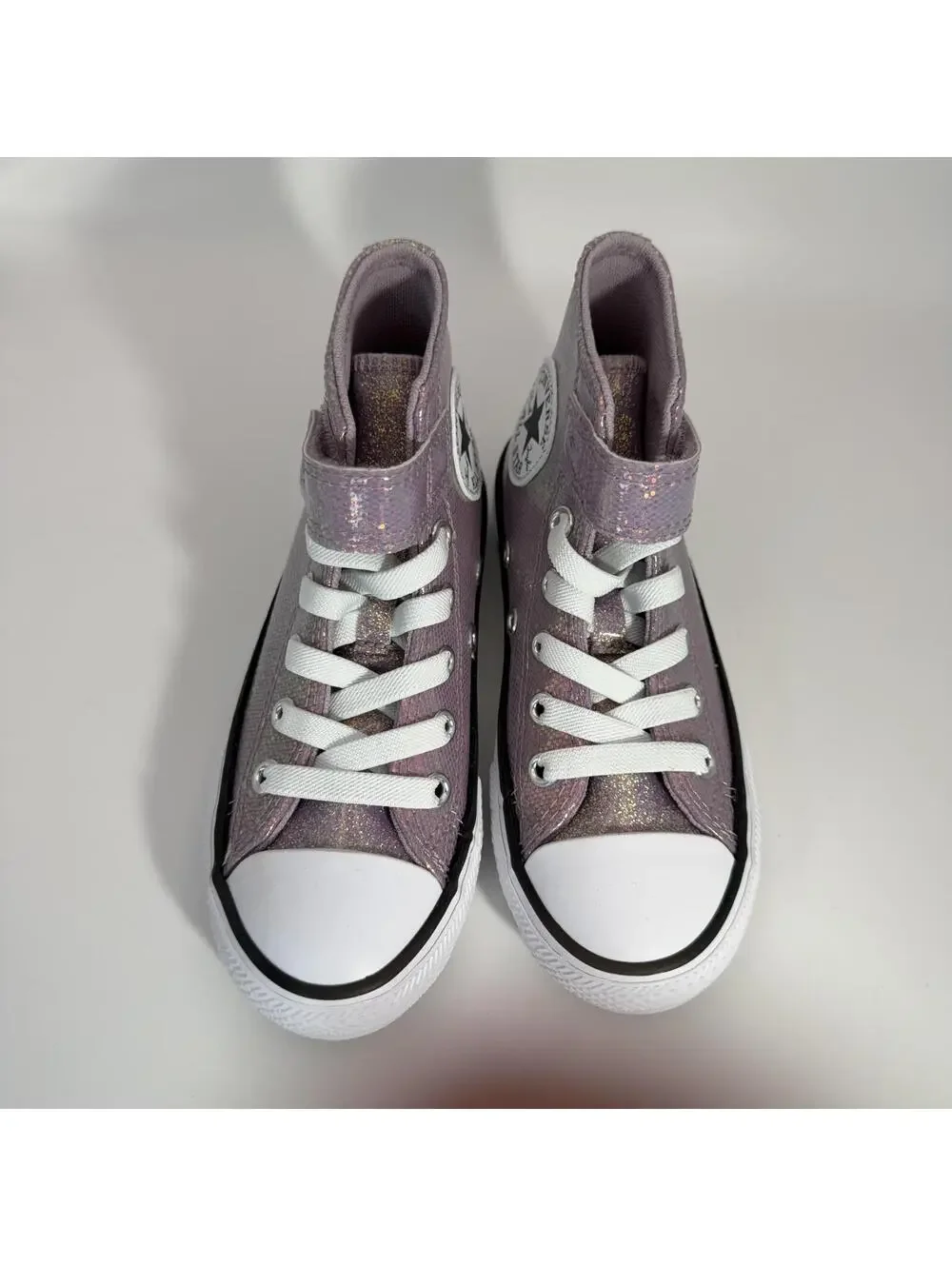 Converse Chuck Taylor All Star High Top Purple Iridescent Glitter Kids Youth 11